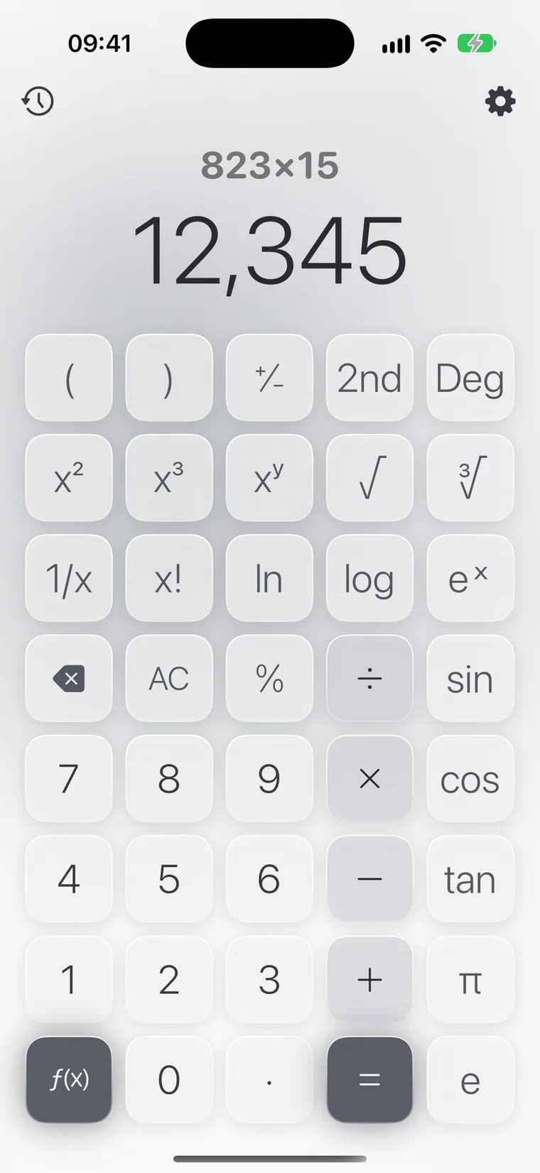 iPhone-এ Calcie, “বৈজ্ঞানিক” মোড