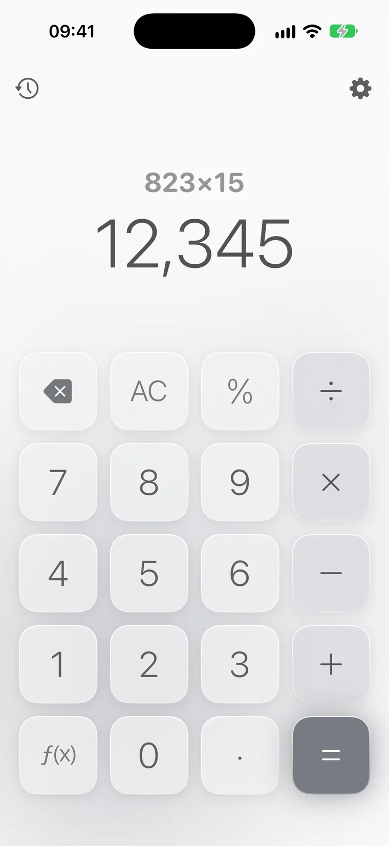 Calcie, λειτουργία «Απλή» σε iPhone