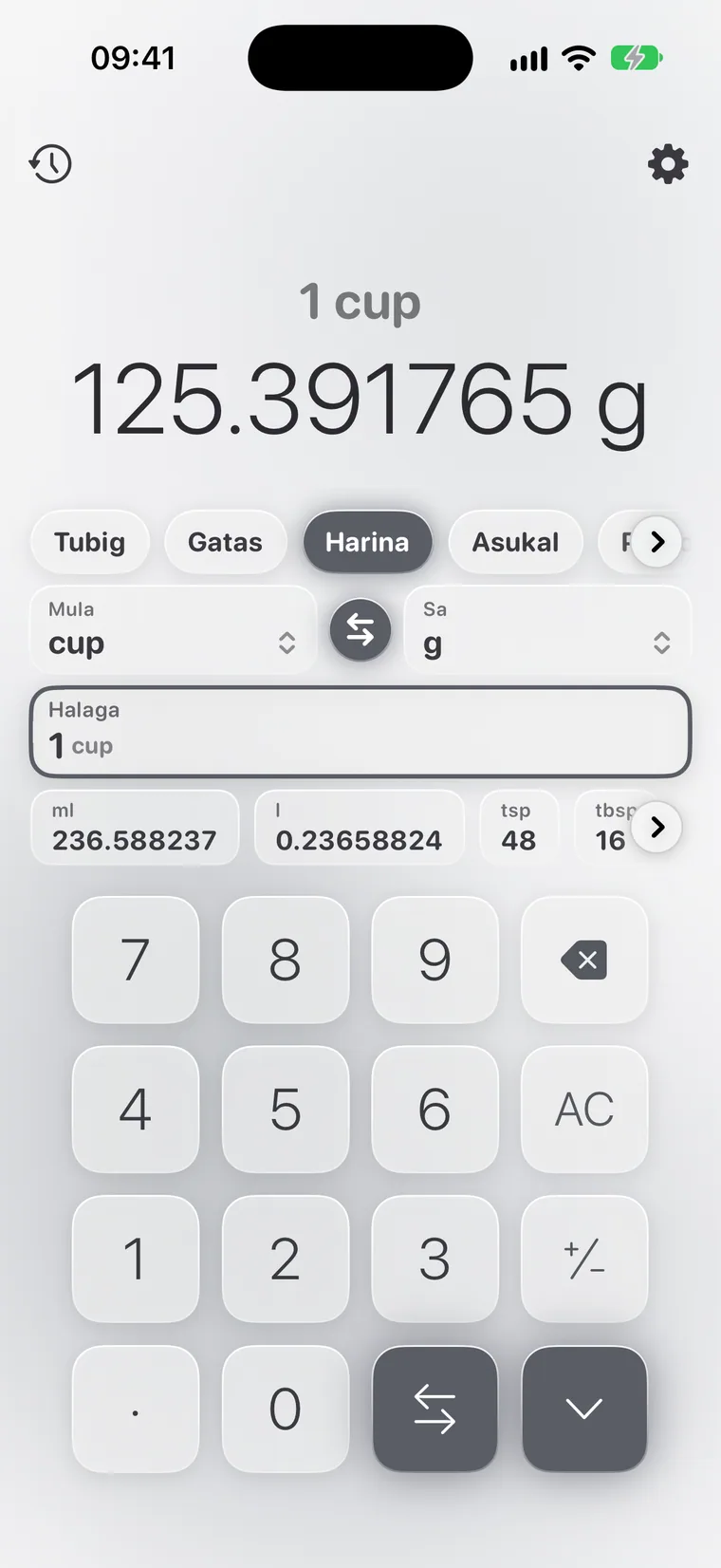 Calcie, mode na “Pagluluto” sa iPhone