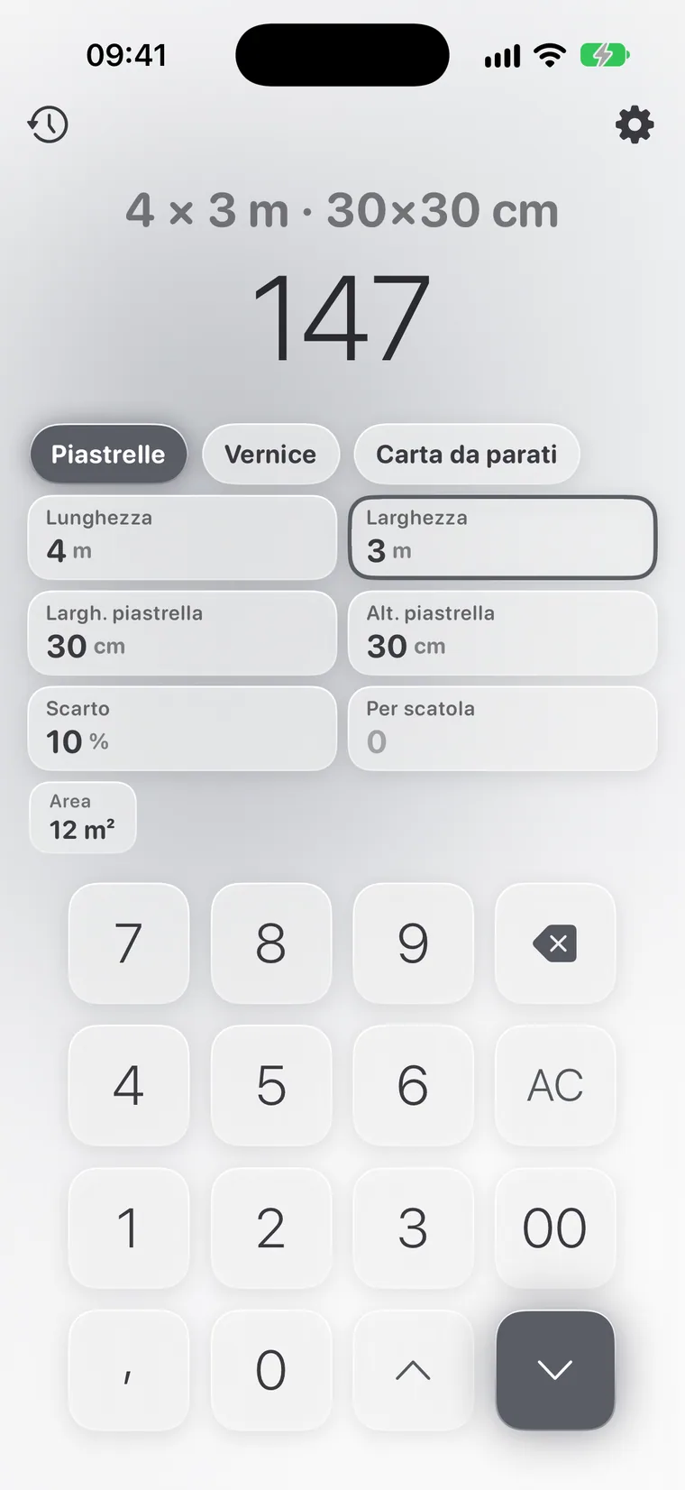 Calcie, modalità «Ristrutturazione» su iPhone