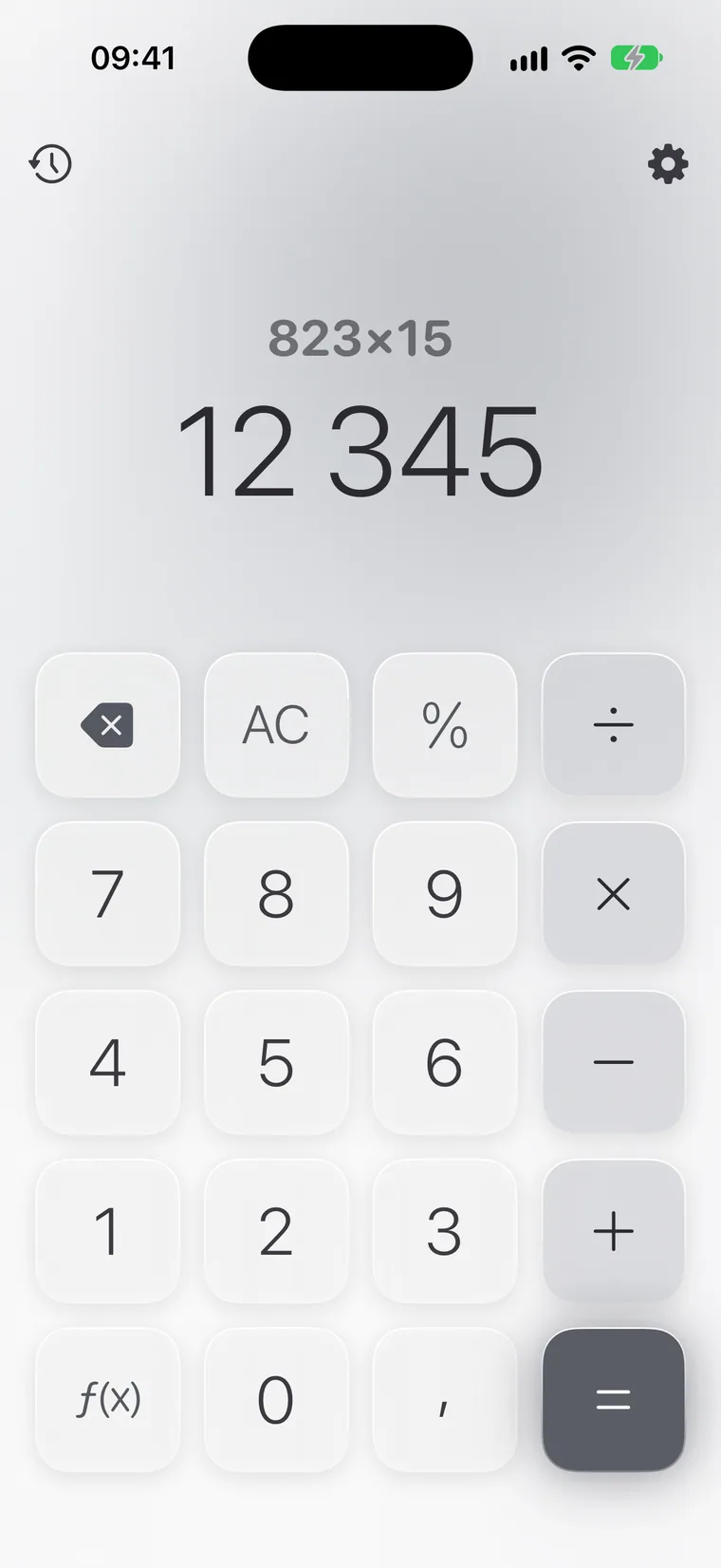 Calcie, режим «Обычный» на iPhone
