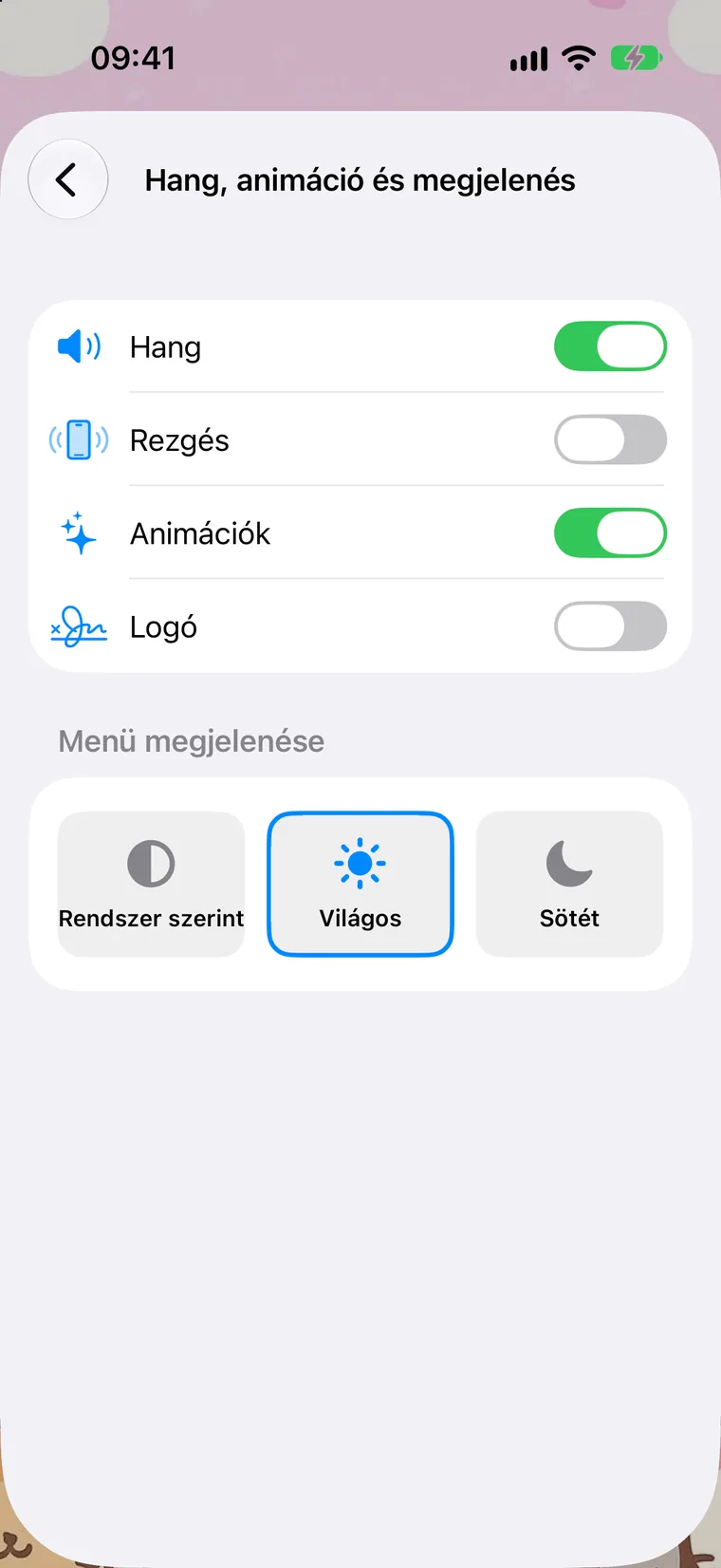 Hang, animáció és megjelenés
