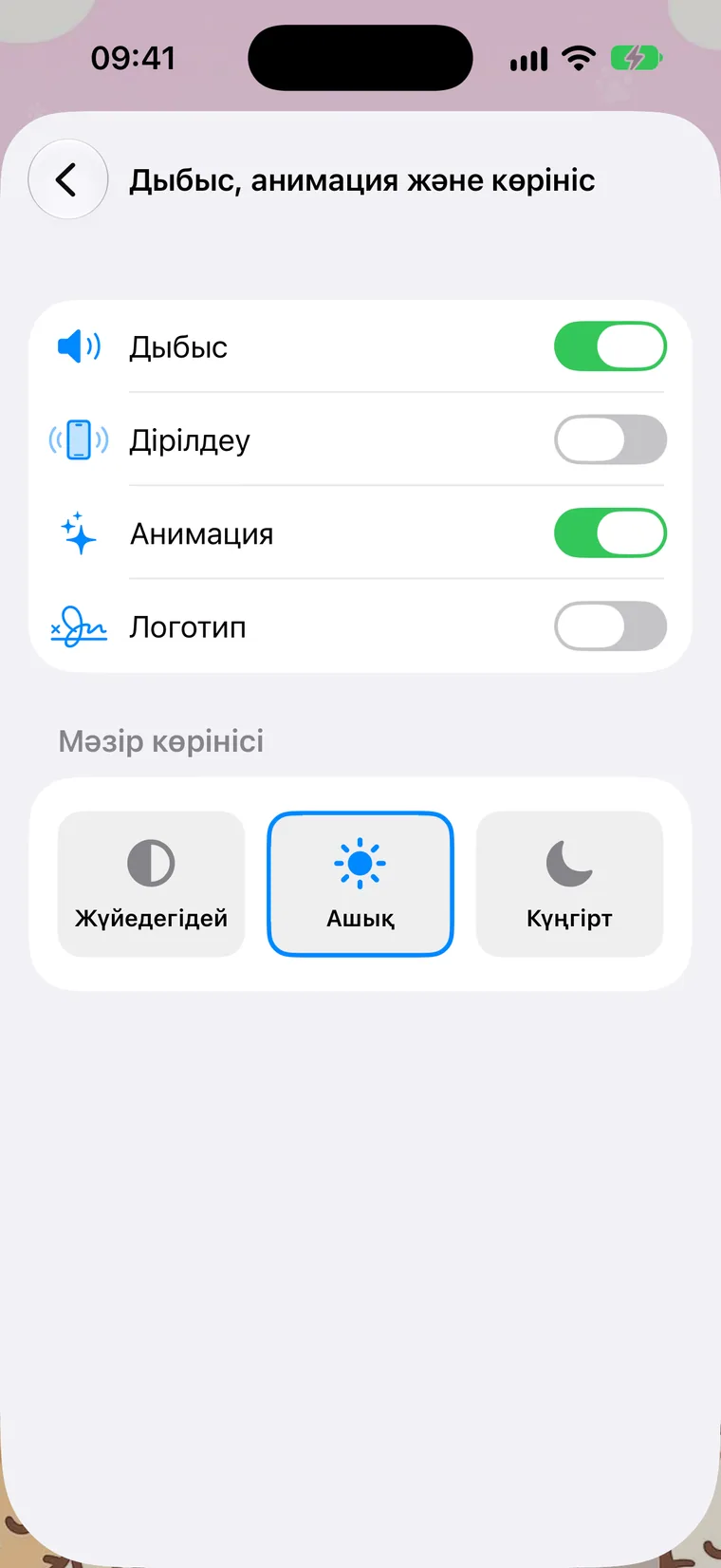 Дыбыс, анимация және көрініс