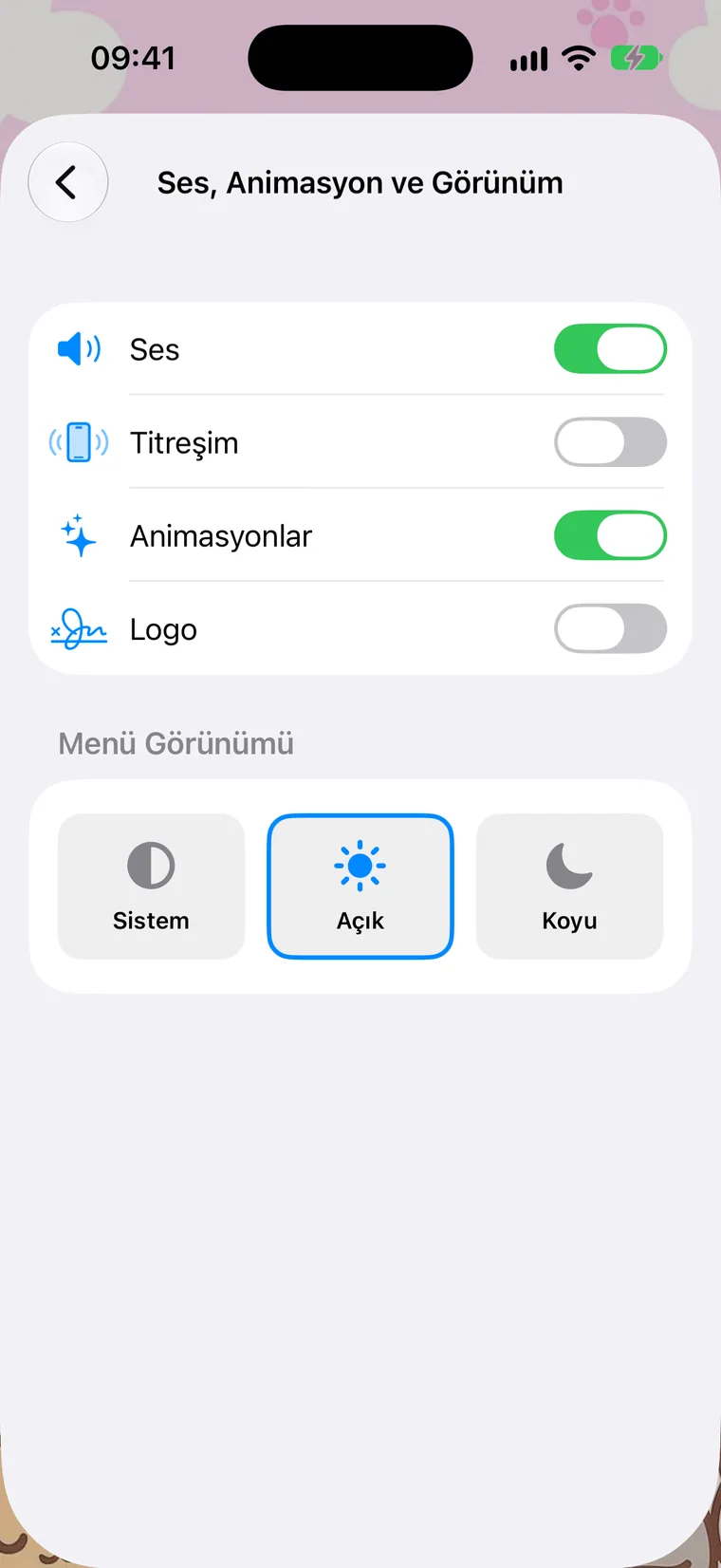Ses, Animasyon ve Görünüm