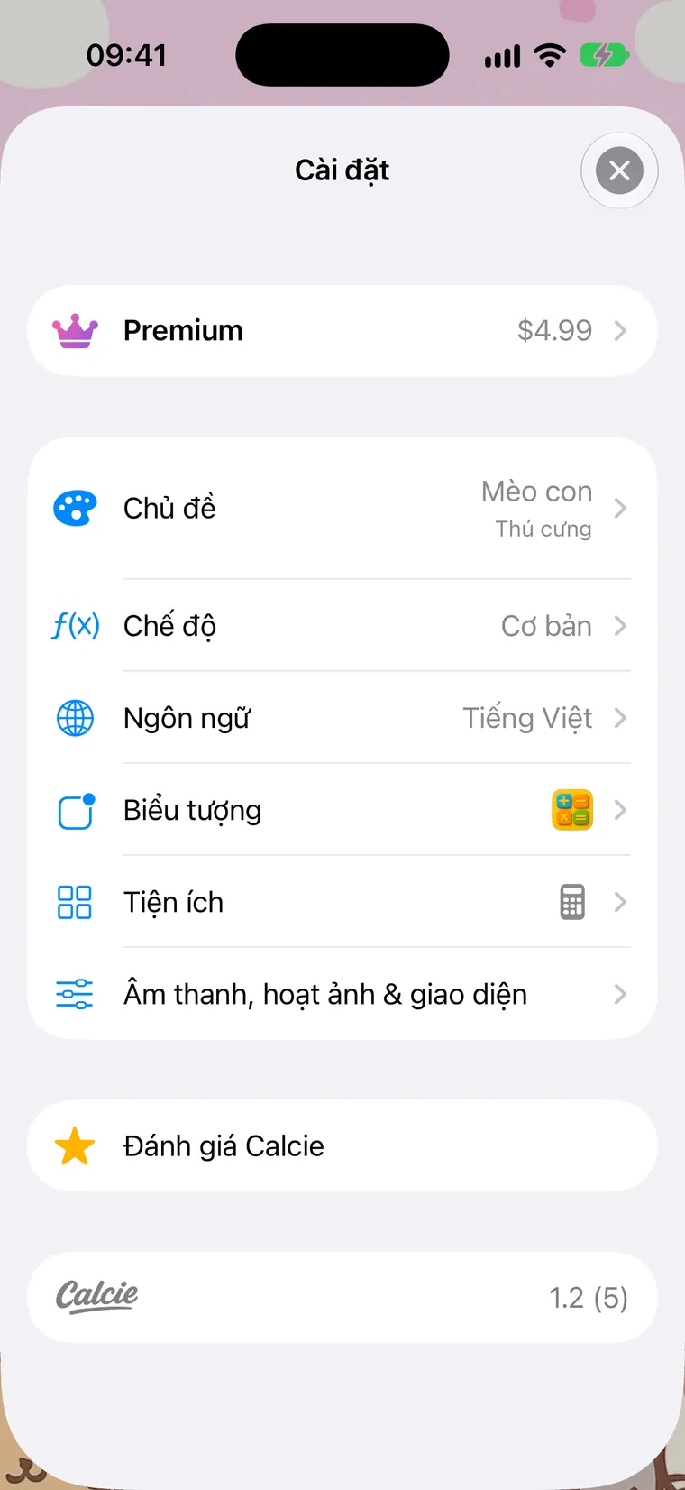 Màn hình Cài đặt