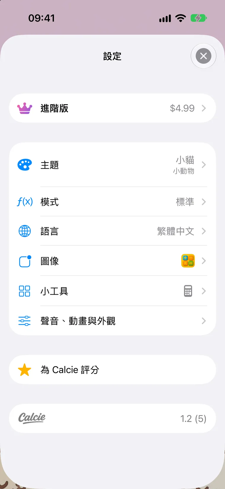 設定畫面